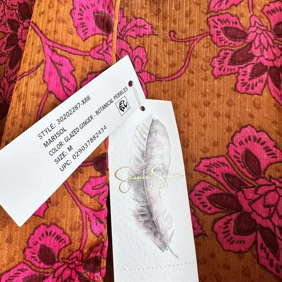 Jessica Simpson Blouse Women’s Size Medium Floral Marisol Long Sleeve NWT - Picture 6 of 6